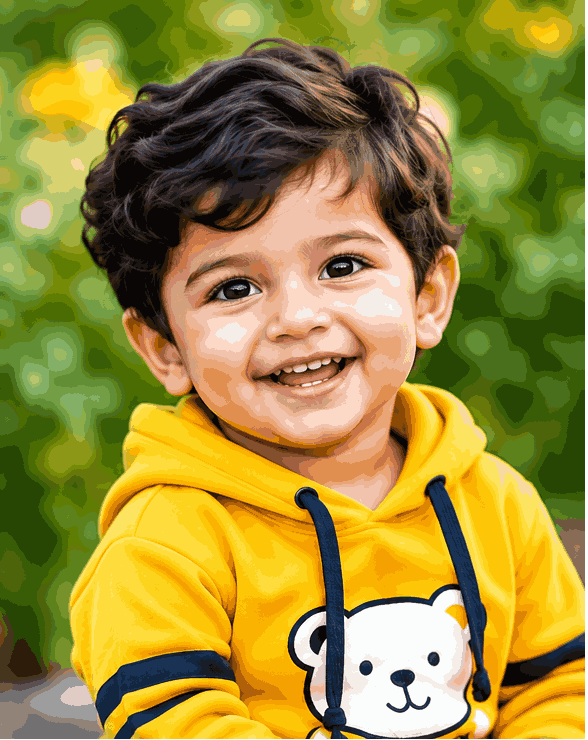 Normal rectangular toddler photo
